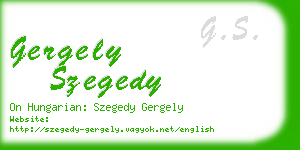 gergely szegedy business card